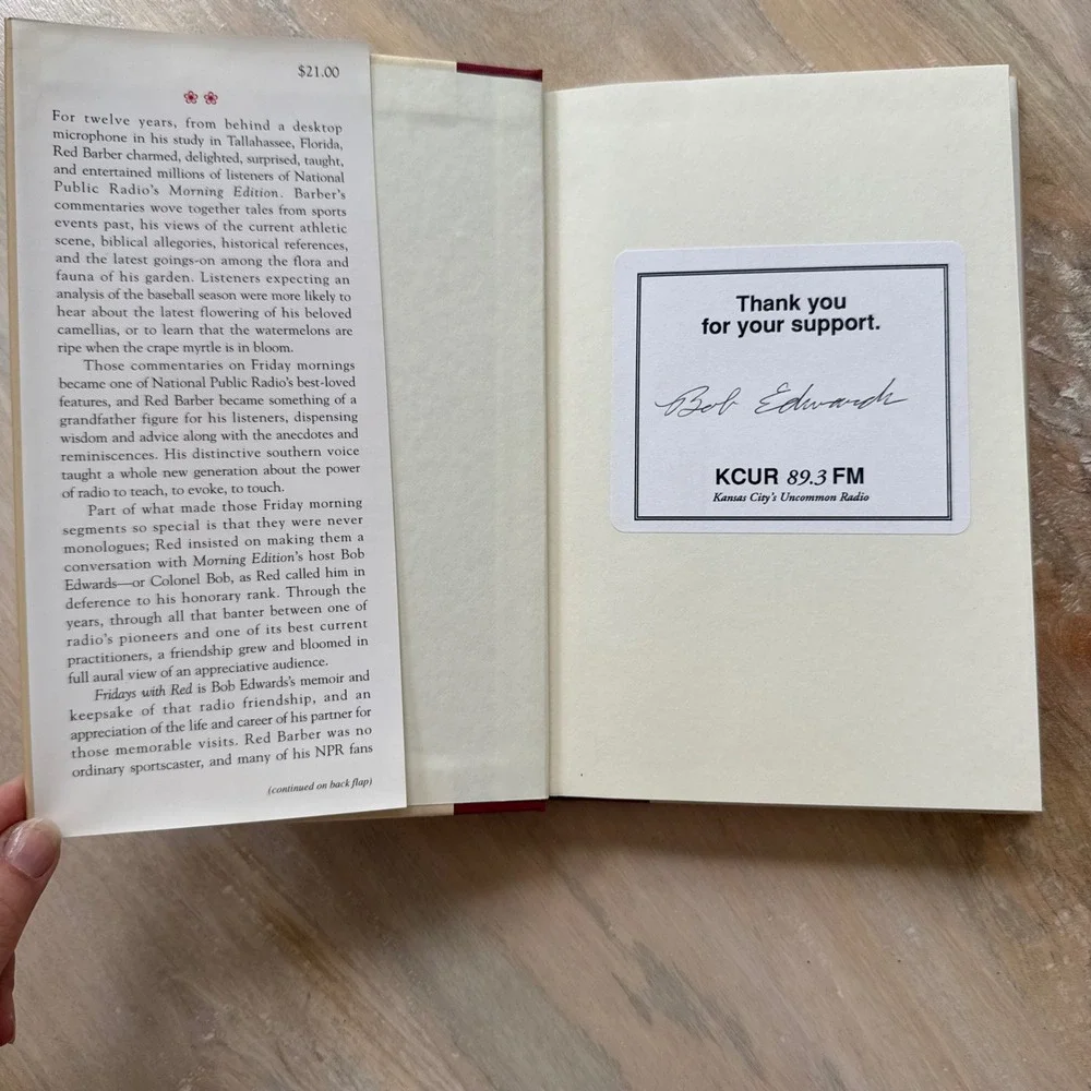 Fridays with Red Book Simon &‎ Schuster Tan Hardcover First Edition 1993 signed